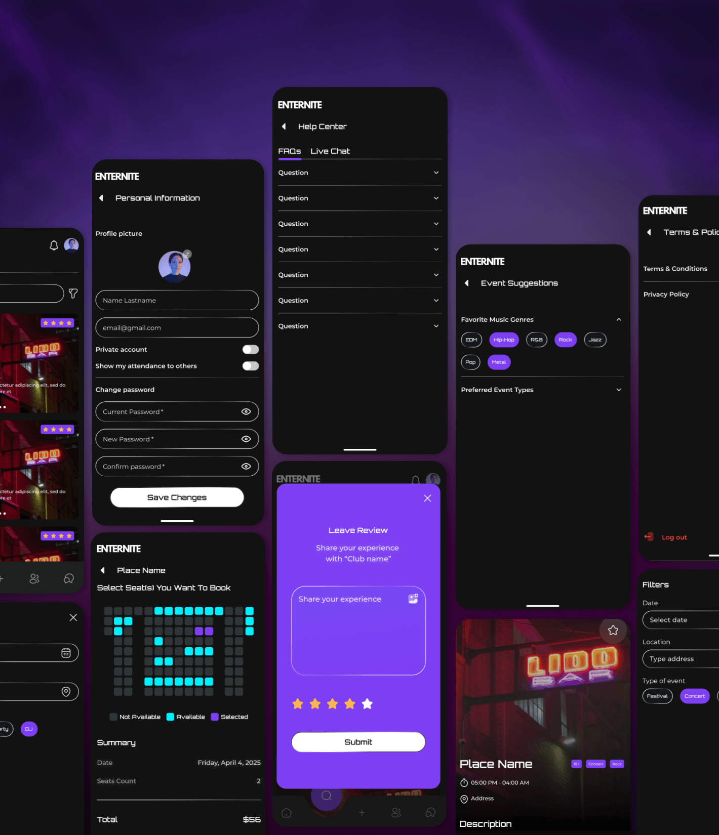 Event Management App Results 1
