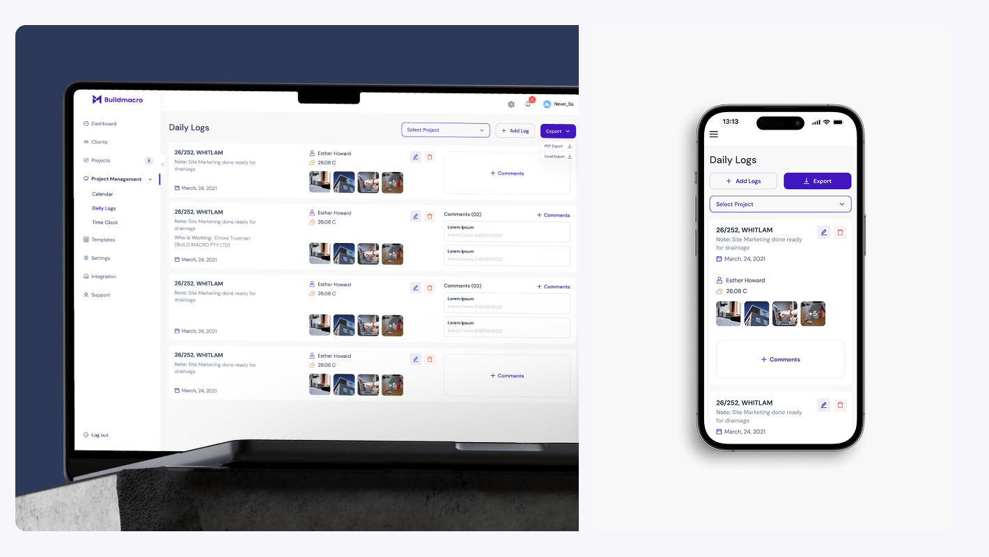 Construction Project Management SaaS Platform Results 1