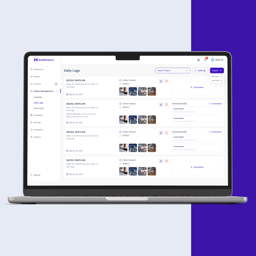 Construction Project Management SaaS Platform Challenge