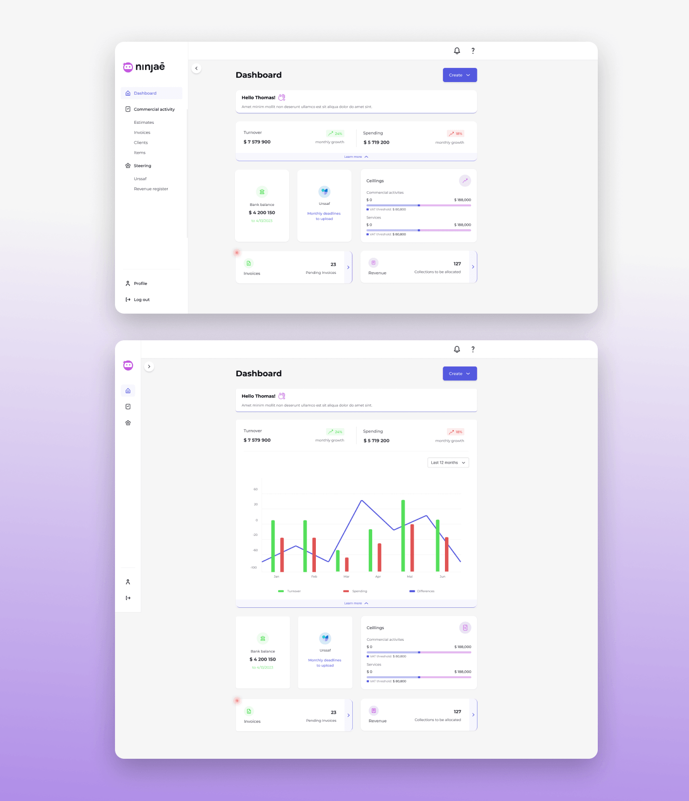Ninjae | SaaS Platform for Self-Employed Entrepreneurs Results 2
